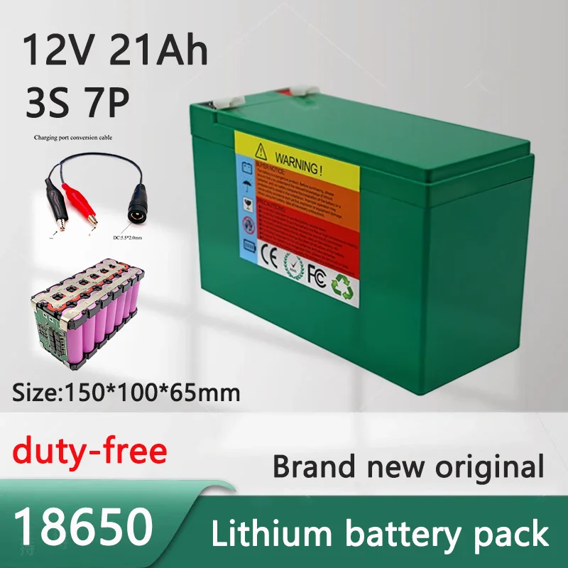 

Original 12V 21Ah 3S7P lithium battery pack is used for spray equipment standby power supply monitoring camera solar equipment u