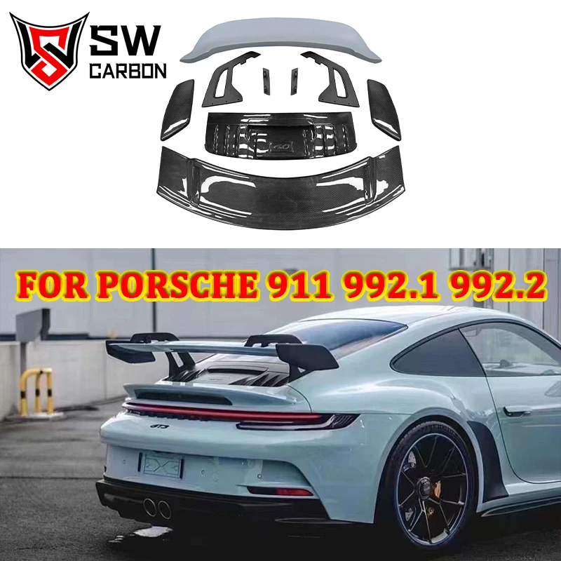 

992 Carbon Fiber GT3 Style Rear Spoiler for Porsche Carrera 911 992 992.1 992.2 Trunk Splitter Rear Wing Diffuser Body Kit