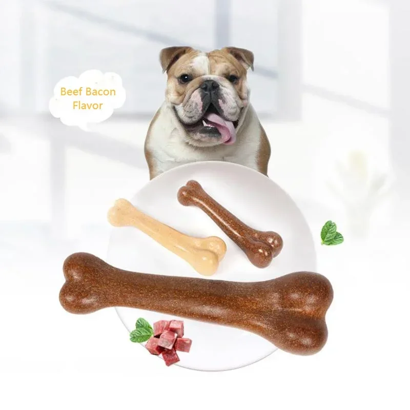 Non-Toxic Bite Resistance Puppy Toys Beef Flavor Bone Dog Toys for Small Large Dogs Pet Chew Dental Cleaning Toy Pet Products