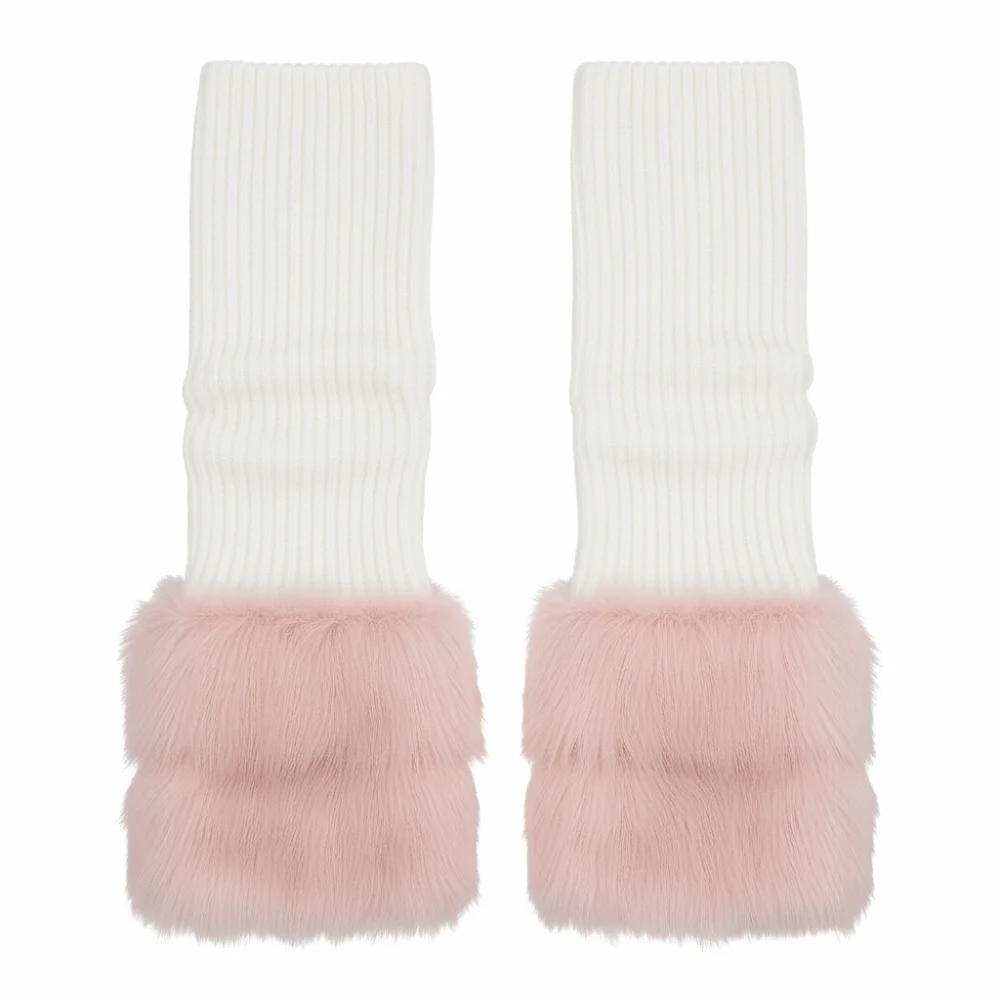 

Vintage Knitted Winter Leg Warmers Foot Cover Y2K Leg Coverings Kawaii Lolita JK Furry Leg Warmers Streetwear