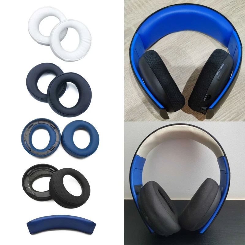 Earpads Headband for PS-3 PS-4 Gen3 Gold7.1 0083 Headphone Ear Pads Ear Cushions