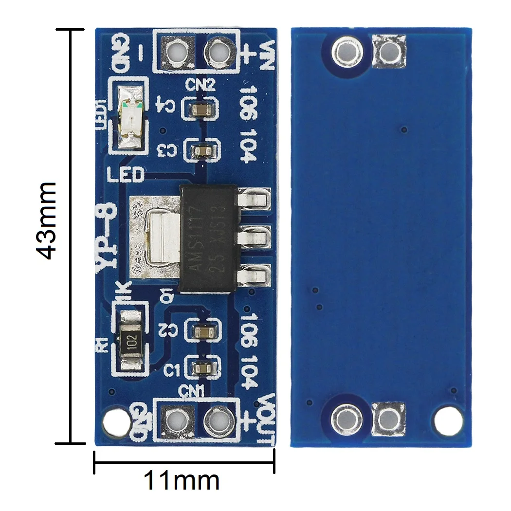 AMS1117 1.2V 1.5V 1.8V 2.5V 3.3V 5V DC-DC Step Down Power Supply Module Power Module for Arduino Bluetooth Raspberry Pi Board