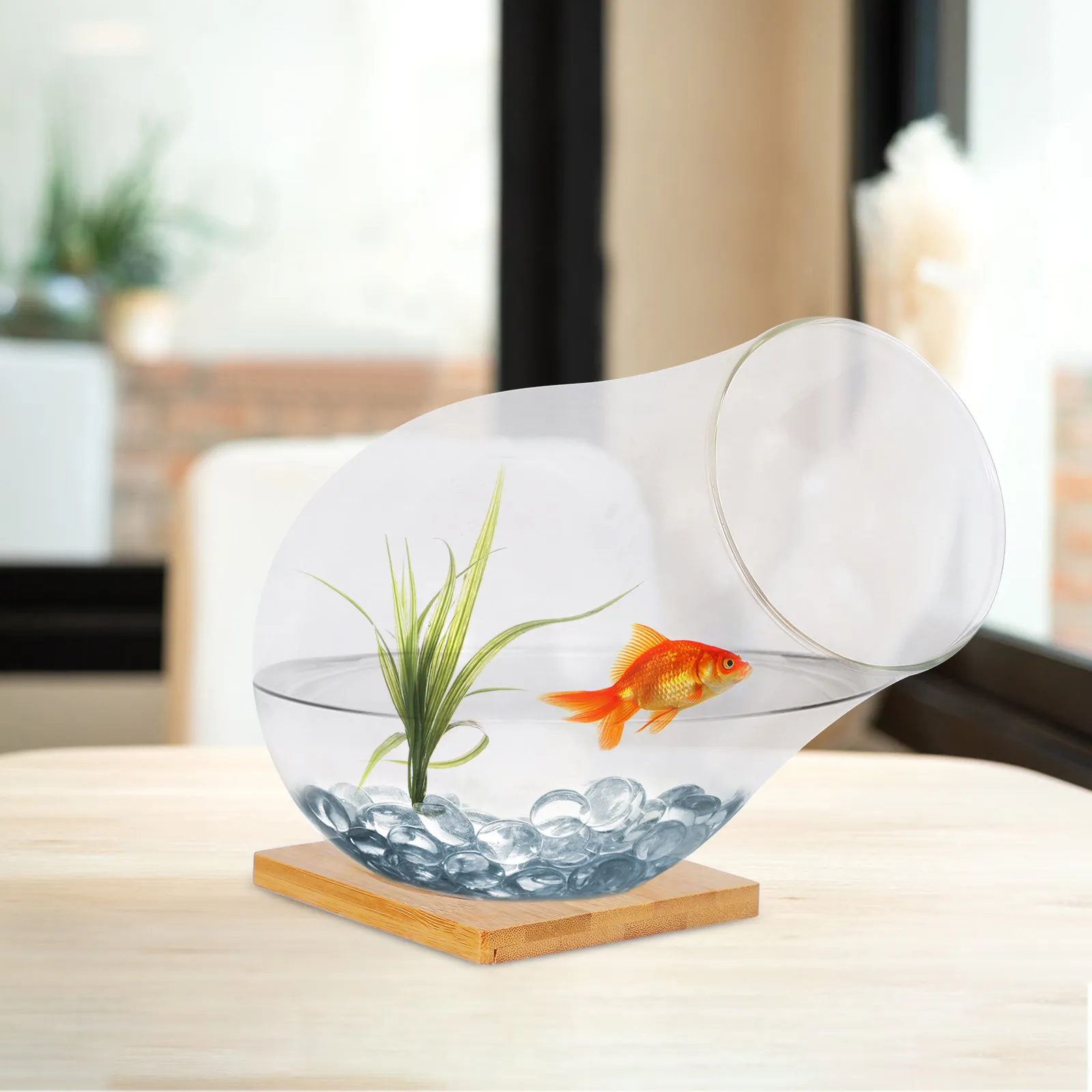 

Набор из 1 прозрачного стеклянного террариума-контейнера для суккулентов, декоративный центральный элемент для дома, офиса, свадьбы, микропейзажей