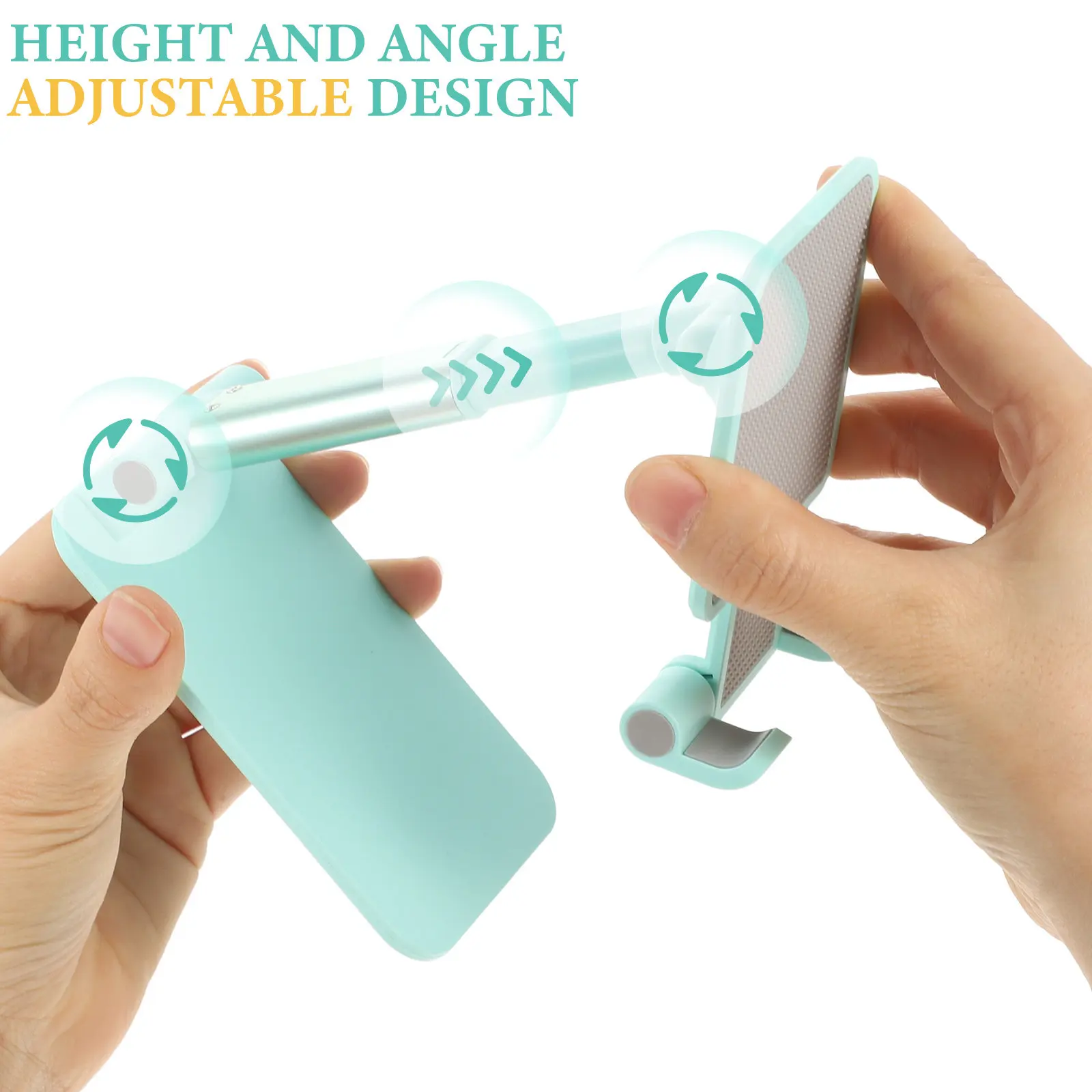 Foldable Desktop Phone Stand Height Adjustable Mobile Phone Holder Tablet Holder Portable Stable for Video Calls Watching Movies
