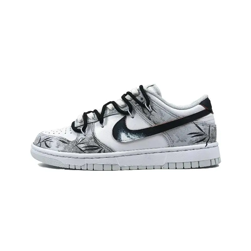 【Customize】Nike Dunk Skateboarding Shoes Unisex Low-top Gray Sneakers shoes HF0730-160