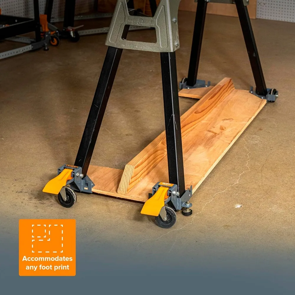 Heavy-Duty Universal Adjustable Rolling Base Kit for Customizable Dolly and Roller Frame