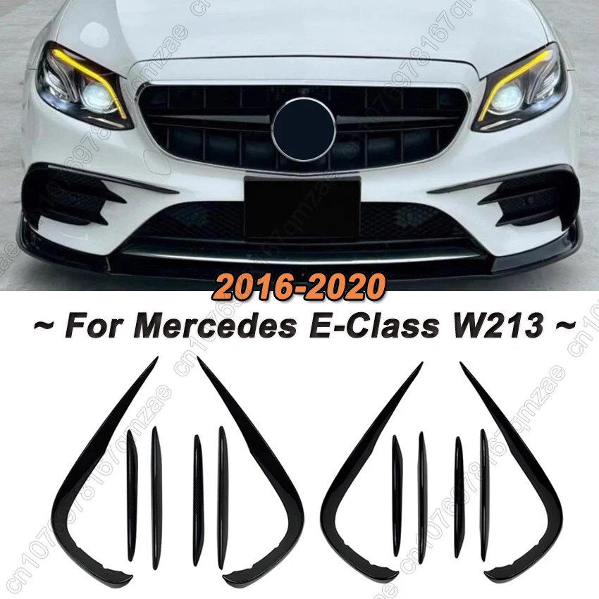 

Передний боковой бампер, спойлер, сплиттеры, канавки, вентиляционные отверстия для Mercedes-Benz E-Class W213 E260 E300 E53 AMG 2016-2020