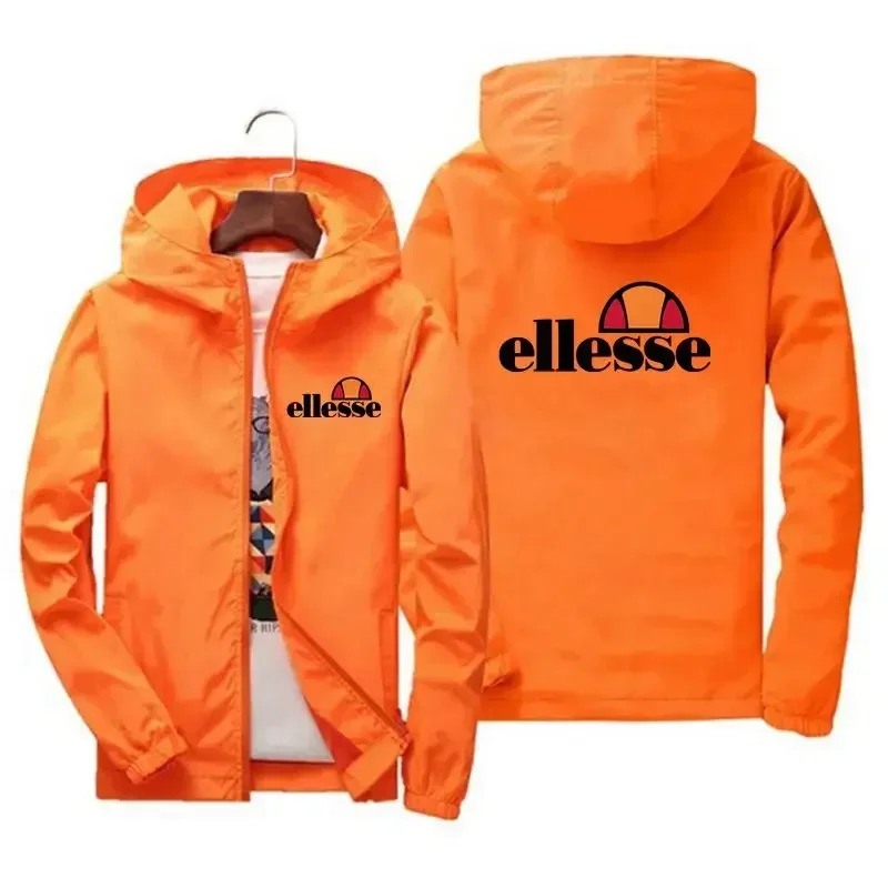 Men's Spring Autumn Windbreaker Graphic Print Letter Jacket Casual Hiking Waterproof Premium Quality Outdoor Activewear Coat