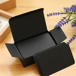 Beautiful Black Blank Handwritten Paper, Cartão de Mensagem, Business Thank You Cards, Memo Wedding Party Greeting, 90pcs