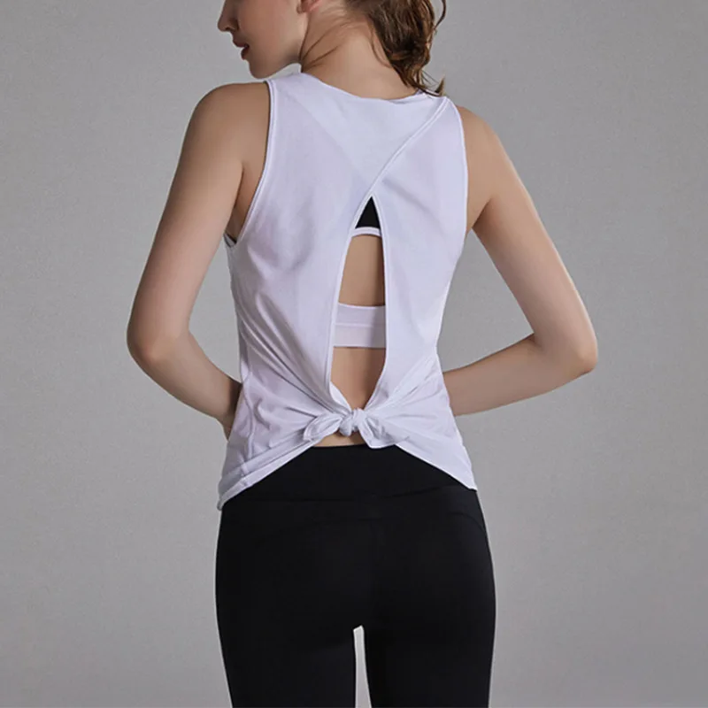 Sports Vest Women Quick-drying Running Bodysuit Sleeveless Yoga Clothes Beautiful Back and Outerwear Blouse Loose and Slim