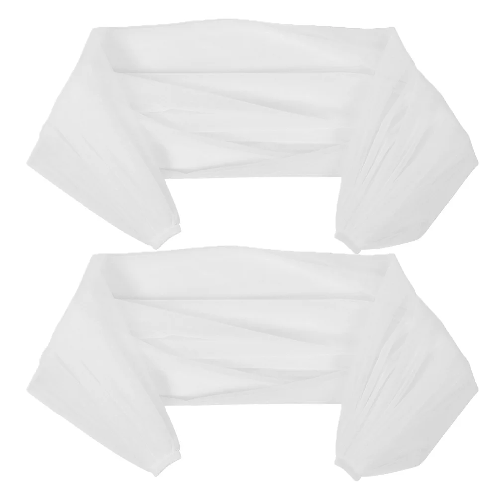 

2Pcs Stylish Removable Tulle Sleeves for Strapless Wedding Dress Elegant Detached Puff Arm Cover Bridal Party Accessory Women