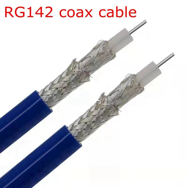 RG142 Blue Soft  Double Shielded Cable N Male Plug To L16 N Male Plug Connector RF Coaxial Pigtail Jumper RG-142 L16  Adapter