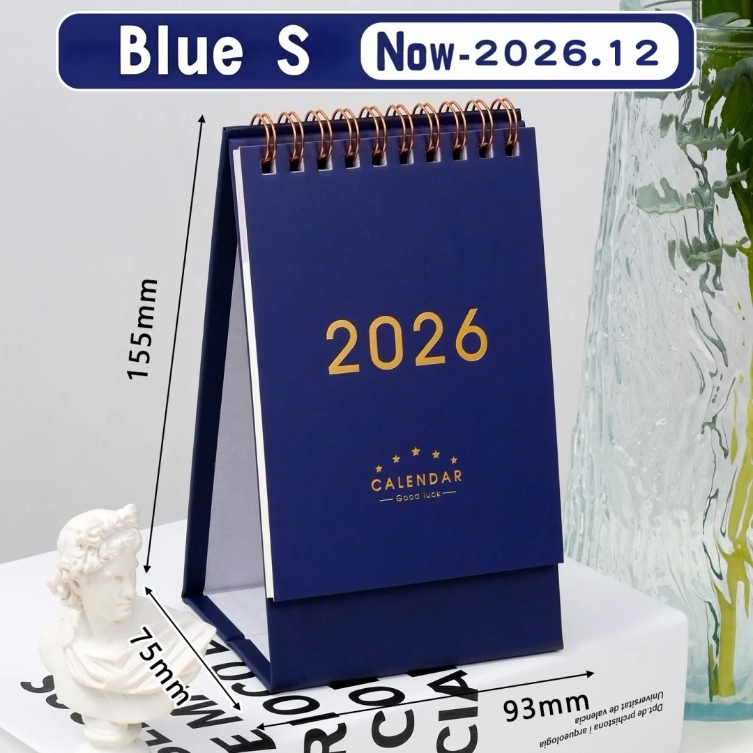 

2026 Desktop Calendar Double Helix Binding Desk Calendar Spiral-Bound Calendar For Time Management Gift For Friends Home