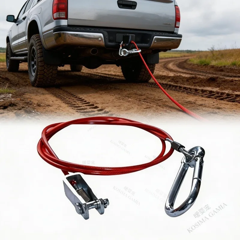

Heavy Duty Stainless Steel Breakaway Rope Caravan Trailer Safety Cable Brake Away Braked Hitch Accessories Parts Weatherproof