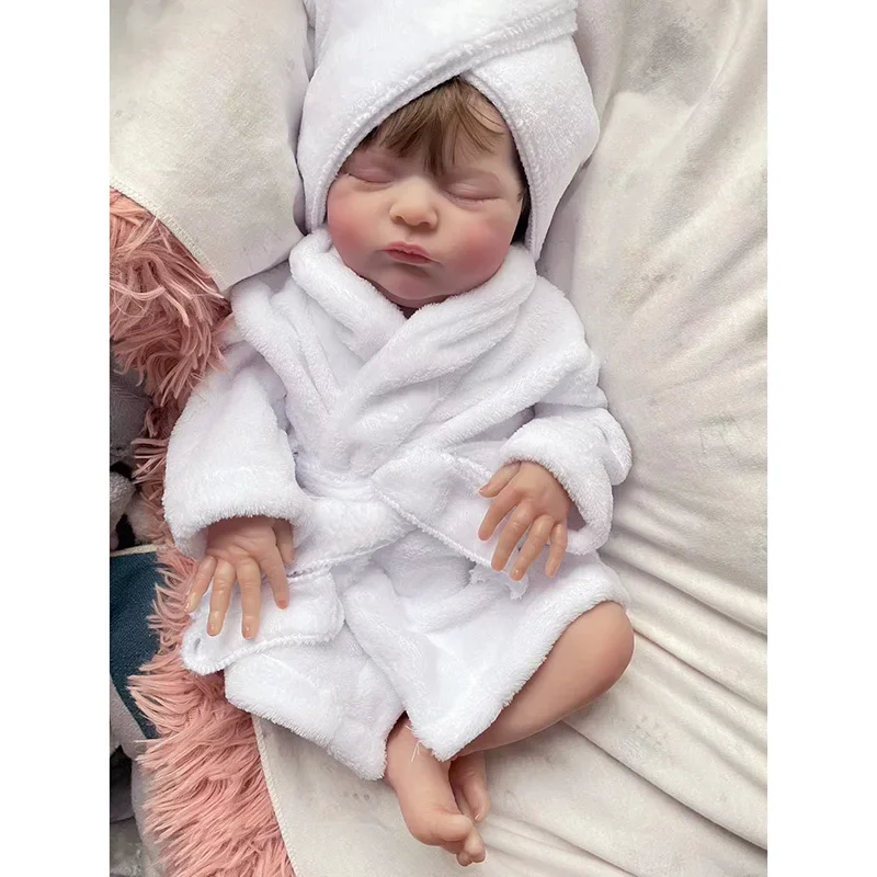 

48CM Laura Reborn Baby Dolls Very Lifelike Soft Touch Newborn Baby Size 3D Skin with Visible Veins High Quality Handmade Doll