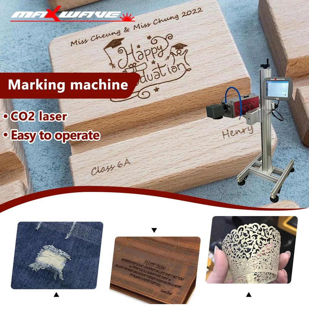 CO2 Flying Laser Marking Machine Featuring 2D Galvanometer and High Speed Scanning for Precise and Fast Industrial Marking Task