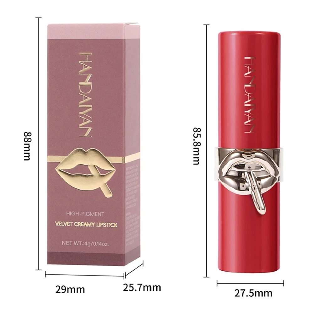 Batom nude à prova d'água, 6 cores, sexy, fosco, contorno labial, duradouro, copo antiaderente, brilho labial, maquiagem coreana, cosméticos
