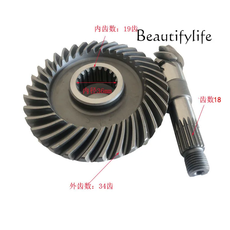 Electric Forklift Parts Gearbox Mechanical Steering Gearbox Inner Diameter 36 Spiral Bevel Gear Shaft