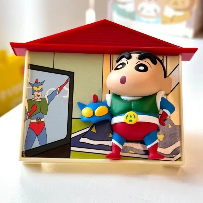 

TOPTOY Genuine Crayon Shin Chan Blind Box Handmade Co-branded Sticker for Home Refrigerator Trendy Collectible Gift