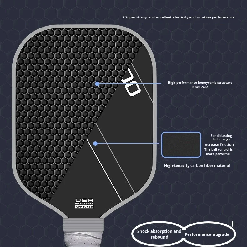 2025 جديد Pickleball paddle16mm TFP رغوة الأساسية T700 ألياف الكربون مضارب كرة البيسبول يزيد من الدوران والطاقة المعتمدة من USAPA