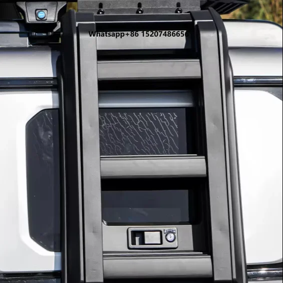 Series Roof Rack Cargo Platform with Side Ladder and Side Bags - High Configuration