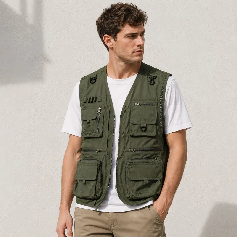 Men's Casual Loose Fit Vest Lightweight Breathable Sleeveless Outdoor Travel Streetwear Daily Comfort Summer Fashion Top