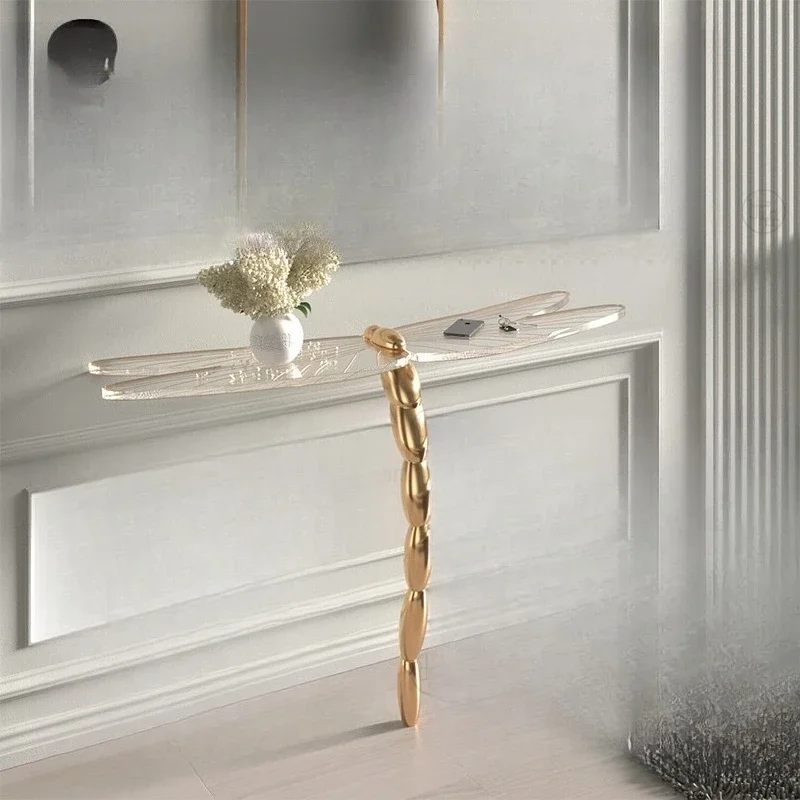 Acryl Libelle Veranda Wohnzimmer Schmetterling Tee Massivholz speziell geformter italienischer leichter Luxus moderner Tisch