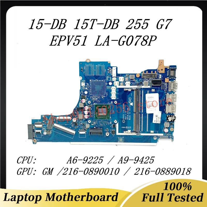 L20477-601 L20478-601 L20480-601 L20481-601 L46513-601 For HP 15-DB LA-G078P Laptop Motherboard With A6 / A9 CPU GM/PM 100% Test