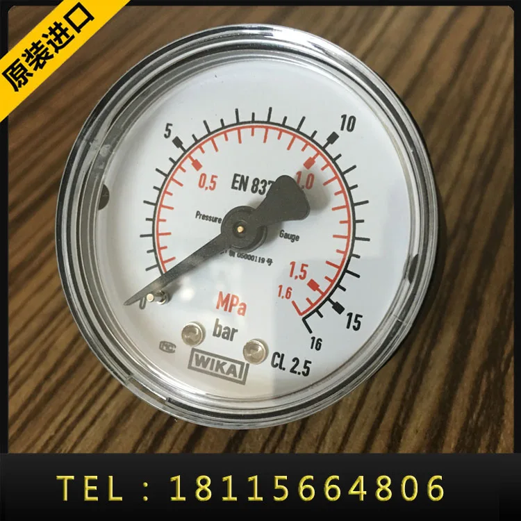 

EN837-1 WIKA Pressure Gauge Imported From Germany 40/25/16/1bar/mpa Air Pressure, Oil Pressure And Hydraulic Pressure Gauge.