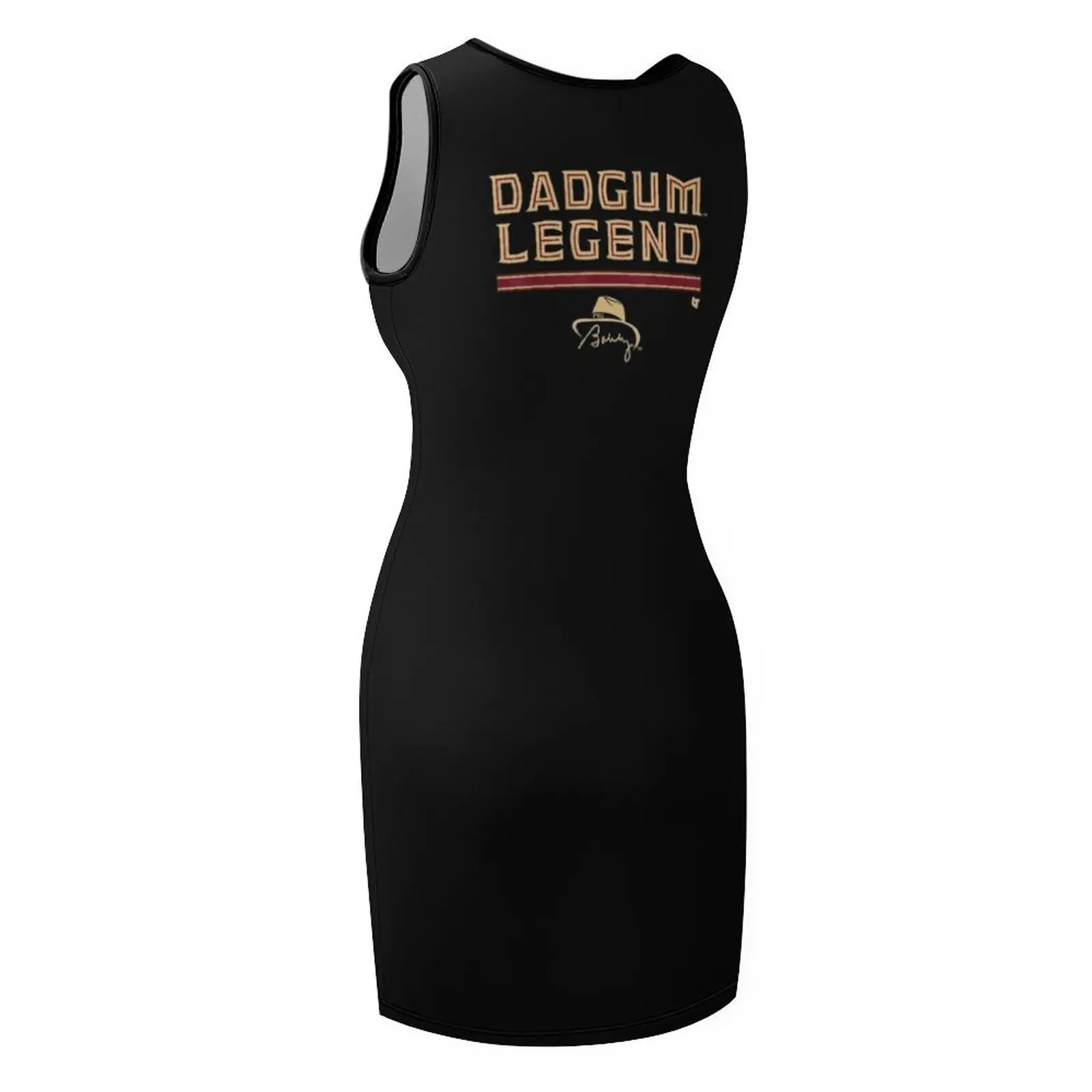 เสื้อยืด Dadgum-Legend แบบไม่มีแขน ชุดเดรสฤดูร้อนสำหรับผู้หญิง ปี 2025 ชุดเดรสสำหรับงานปาร์ตี้ ชุดเดรสผู้หญิง ชุดเดรสหรูหรา