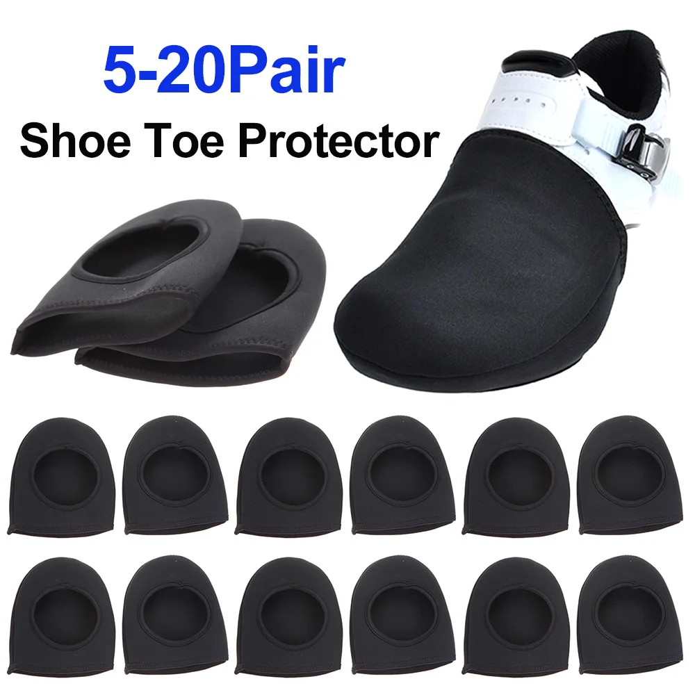 5-20Pairs Bicycle Shoe Toe Cover Unisex Shoe Cover Protector Windproof Warm Wear Resistant Protective for Outdoor Motorcycle