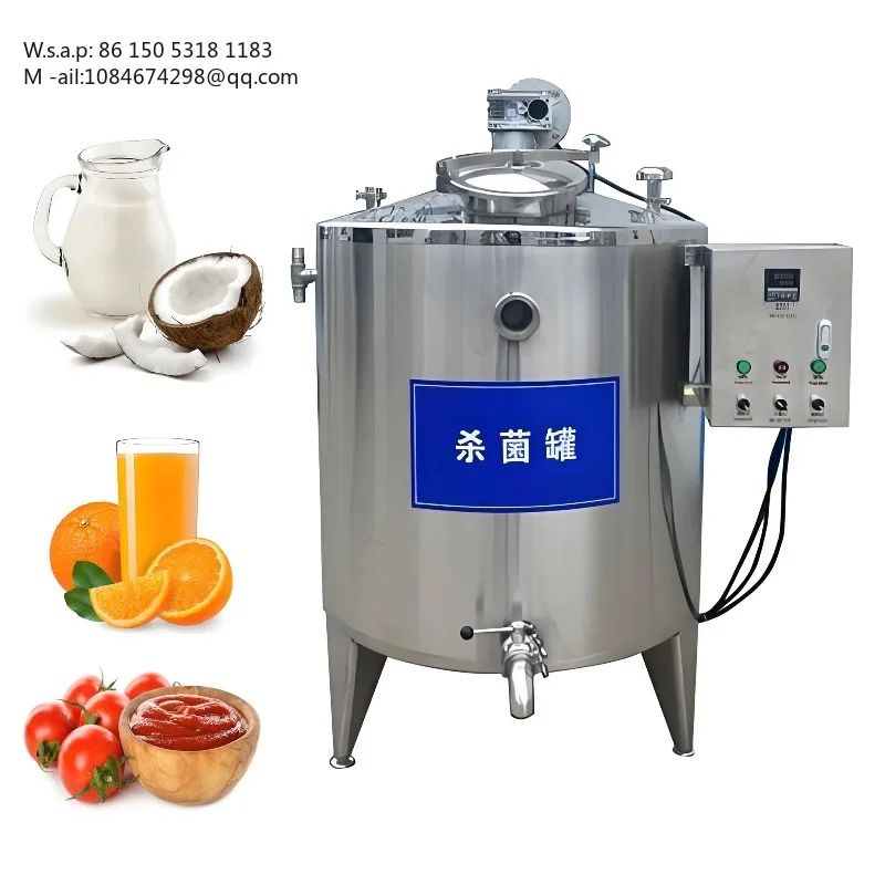 Milk, Juice, Sauce & Fruit Pulp Pasteurizer, Food Pasteurization Sterilization Equipment for Canning