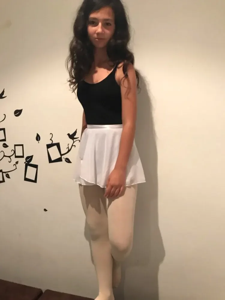 Vestido de baile tutu chiffon para crianças, traje de dança, skate wrap, cachecol, saia para crianças, menina, 15 cores disponíveis, novo, 2024