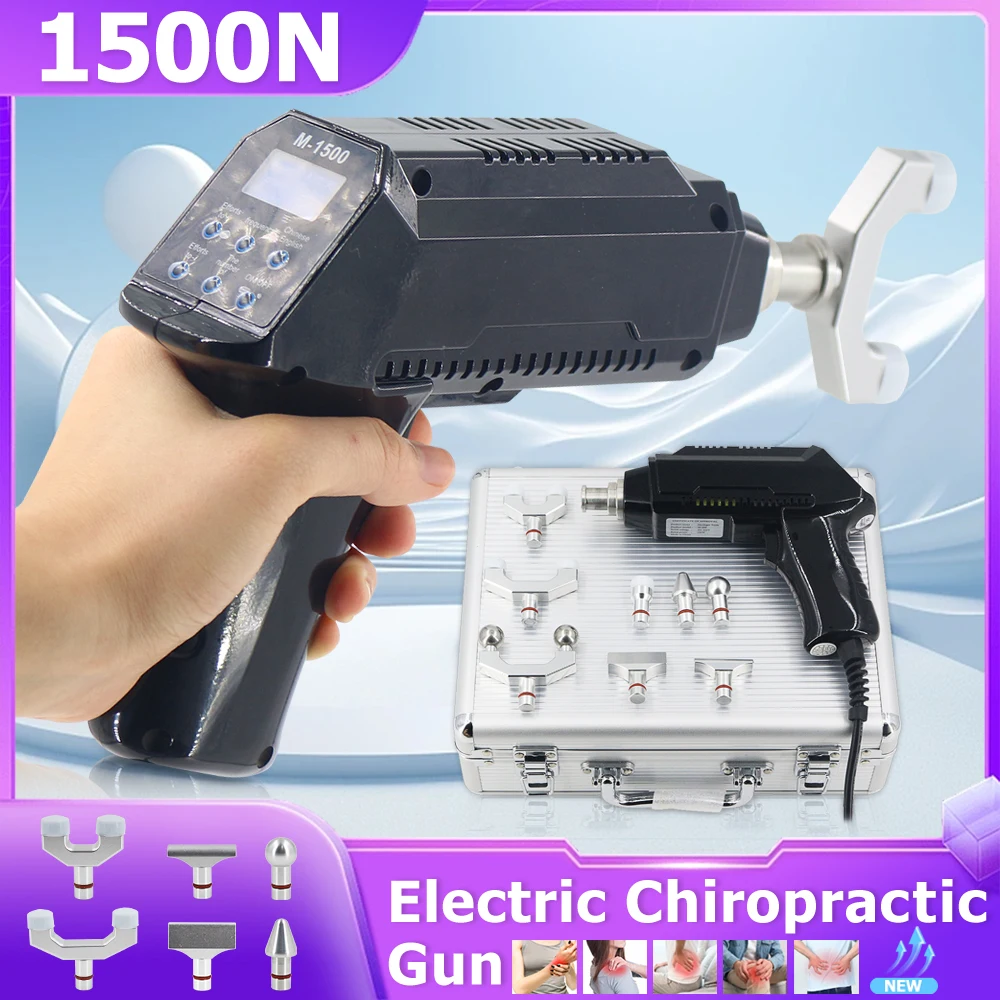 

1500N Chiropractic Adjusting Tool Electric Cervical Correction Gun Adjustable Intensity Therapy Activator Body Massager New