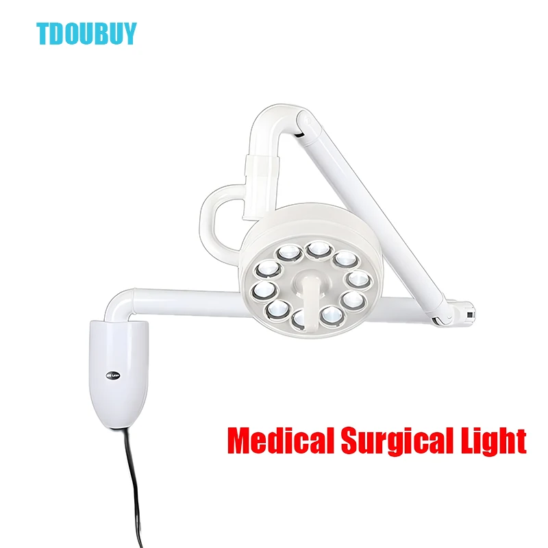 TDOUBUY 30W Hochey Medical Wall Mounted Dental LED Surgical Medical Exam Light Shadowless Lamp