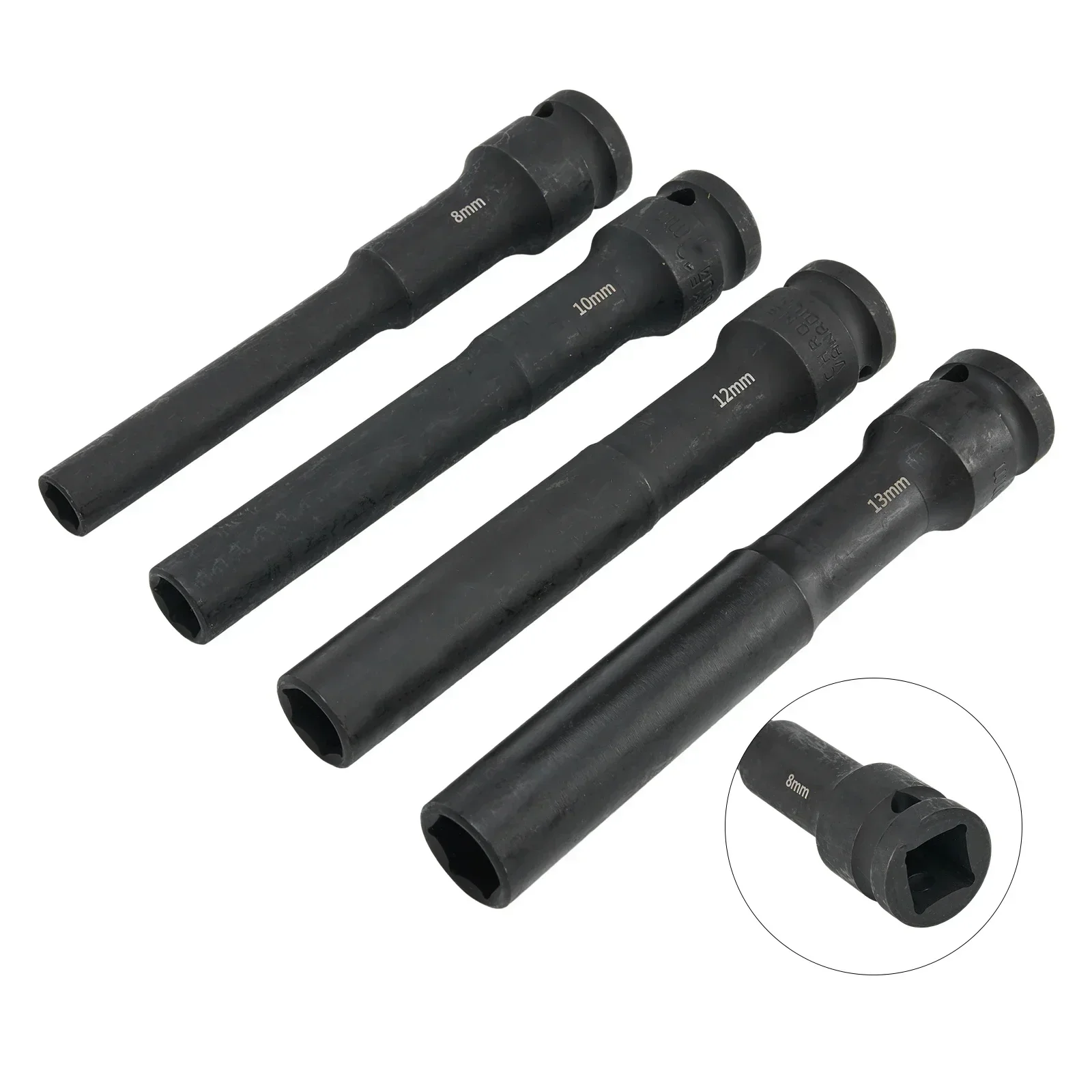 4pcs Hex Socket Adapter Spanner Converter 1/2" Drive Socket Impact Wrench Adapter 8/10/12/13mm Power Tool Accessories