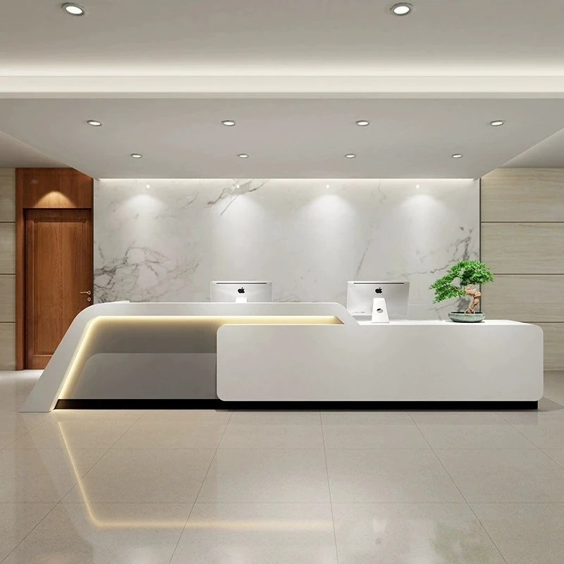 Company Painting Front Desk Reception Desk Training Institution Clothing Store Dental Clinic Dental