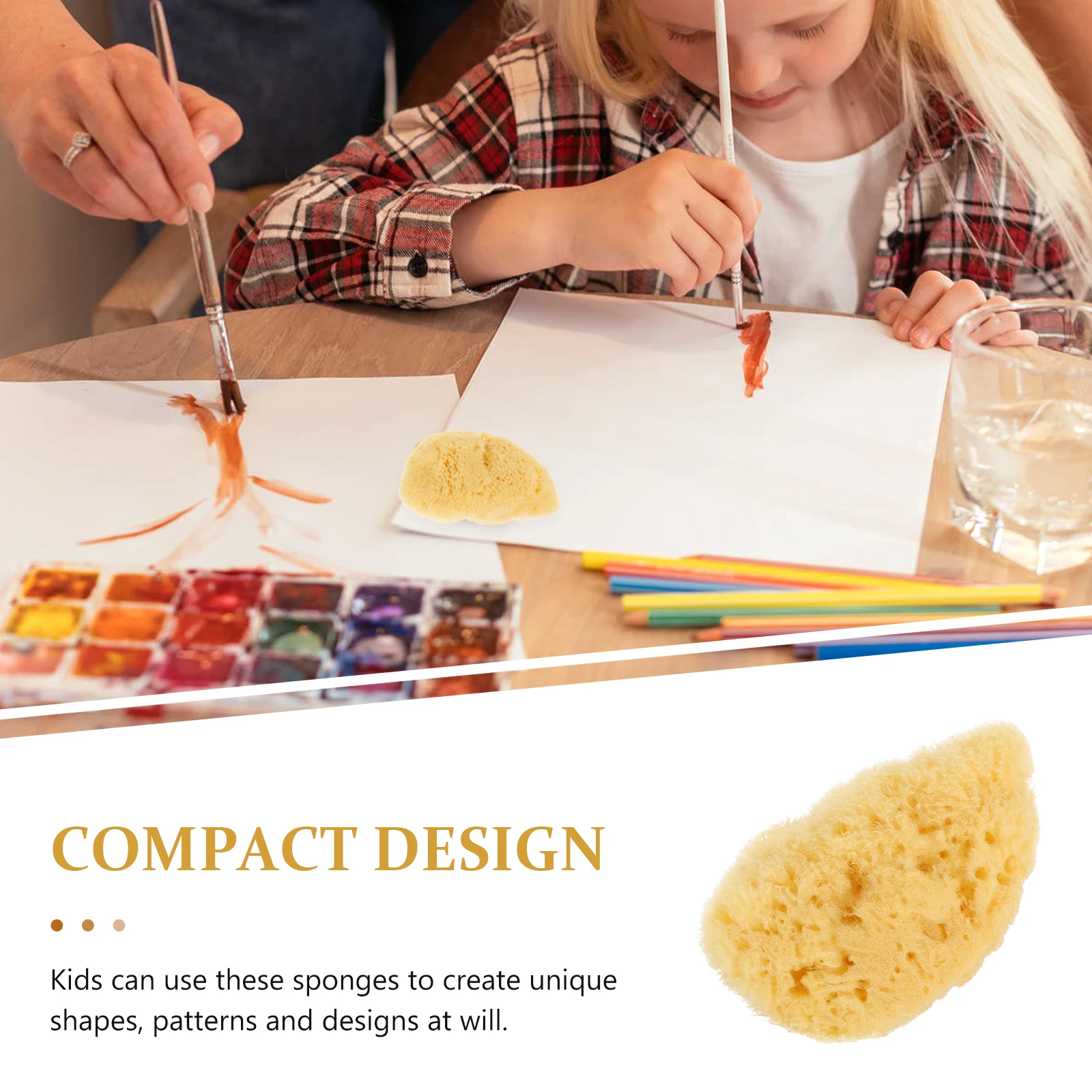 

Watercolor Sponge Tools Acrylic Cotton Ball Paint Sponges for Kids Texture Baby