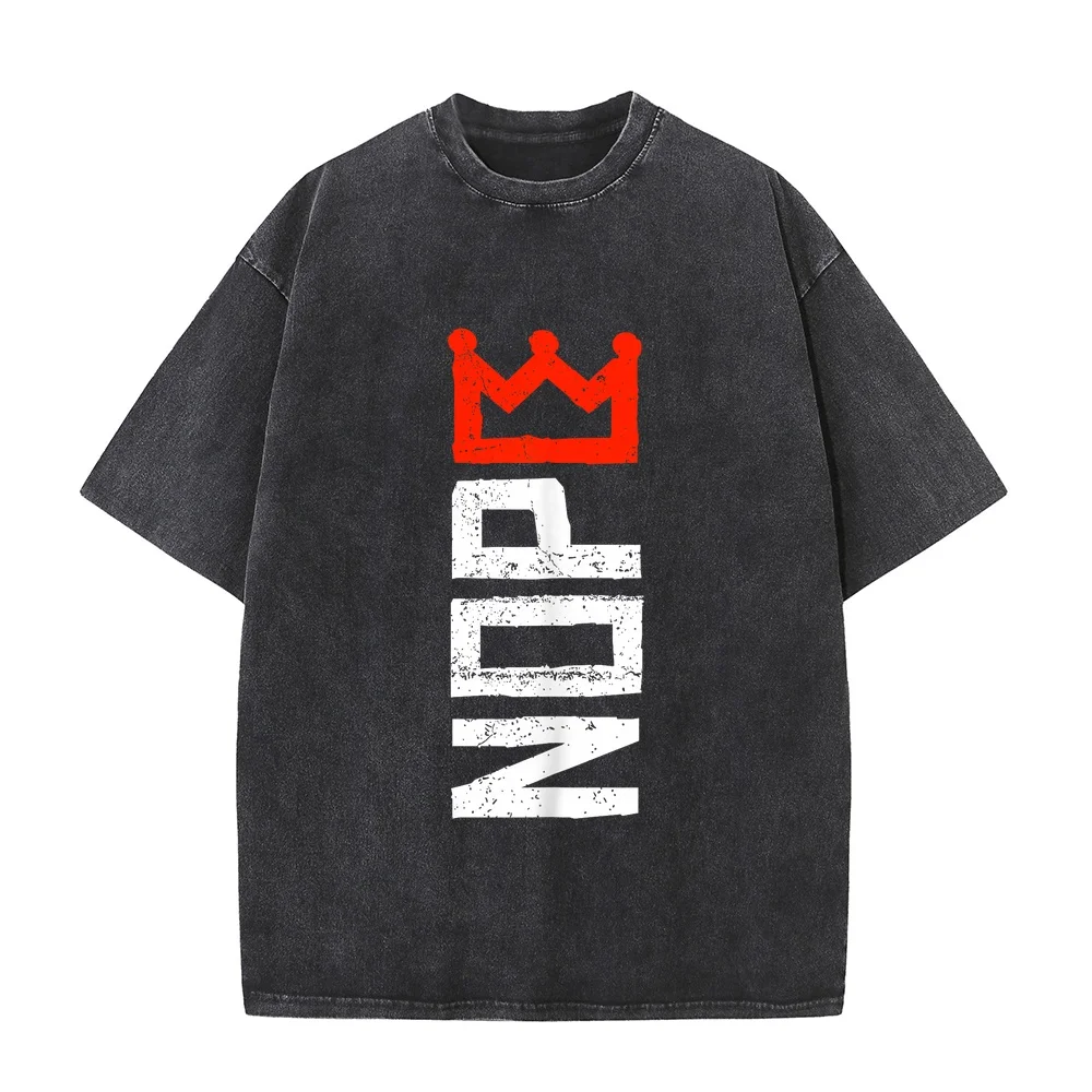 No Kings Protest Sign Vertical T-Shirt Футболка Ropa Hombre Oversized Women Round Neck Retro Casual Cotton Men Shirt Humor Tee
