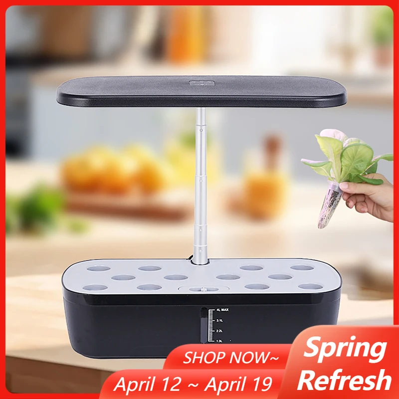 

12 Pods 3 Timer Modes Full-Spectrum Plant Growth Light Soilless Hydroponics LED Plant Light Hydroponic Vegetable Grower