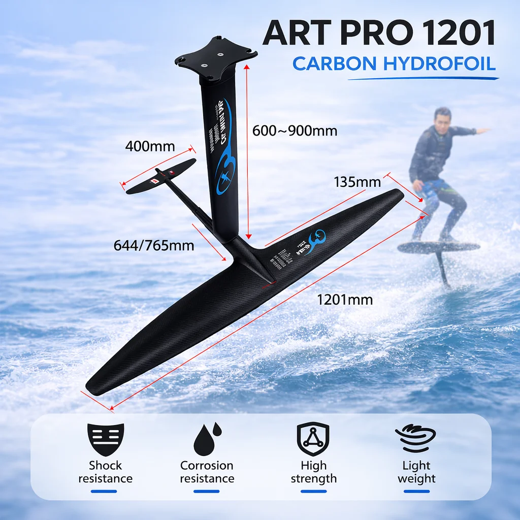 

Новинка 2026 года: Переднее крыло для гидрофойла GY ART Pro 1201 из карбонового волокна, для памп-фойла и серфинга, 1291 см²