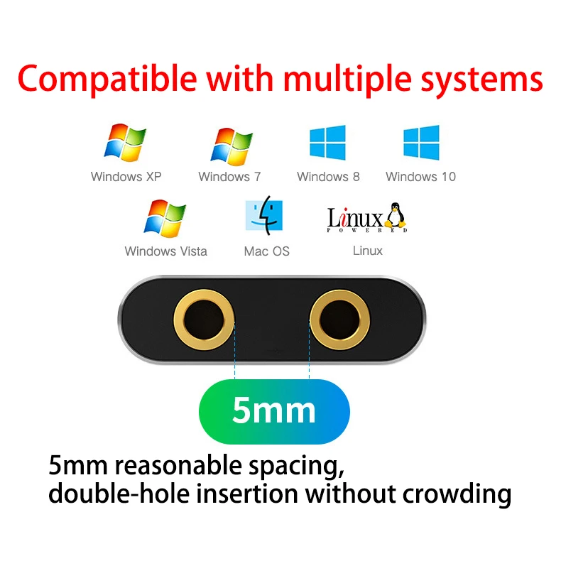 بطاقة صوت USB خارجية: قم بتوصيل سماعات الرأس والميكروفون في وقت واحد مع PC/PS4، بدون تأخير، كابل مضفر #4