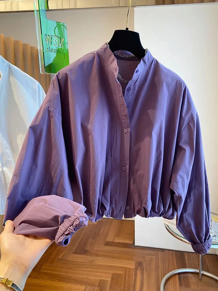 

Мужская свободная рубашка оверсайз с длинным рукавом, однотонная, винтажная, в гонконгском стиле, осенне-зимняя, 300 Pou