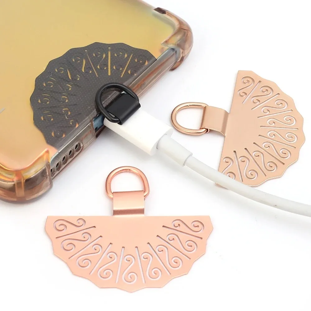 1PC Butterfly Shape Stainless Steel Phone Tether Patch Gasket Ultra-thin Cellphone Strap Parts Lanyard Safety Connect Piece