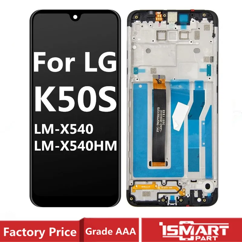 

For LG K50s LCD Display Touch Screen Digitizer Assembly With Frame LM-X540 LCD Replacement LMX540HM Parts