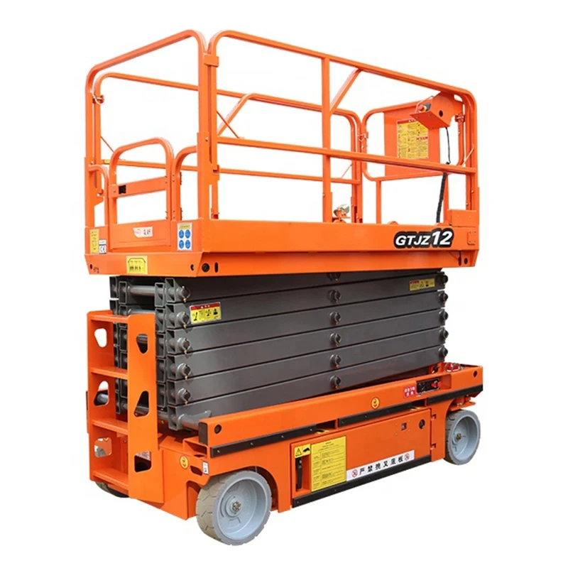 Scissor Lift Electro Aerial Work Platform Mobile Hydraulic Table 200KG Electric Self Propelled 3m 4m 5m 10m 12m 14m