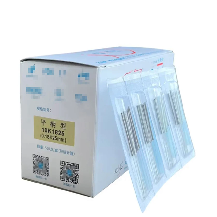 500 PCS EACU Disposable Sterile Acupuncture Needle Acupuncture Massage Tube Needle Size 0.16/0.18/0.20/0.22/0.25/0.30mm