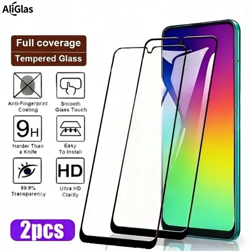 2 Stück Vollständiger Displayschutz für Samsung Galaxy A07 A16 A17 A26 A36 A56 Gehärtetes Glas für Samsung A13 A15 A25 A35 A55 A73