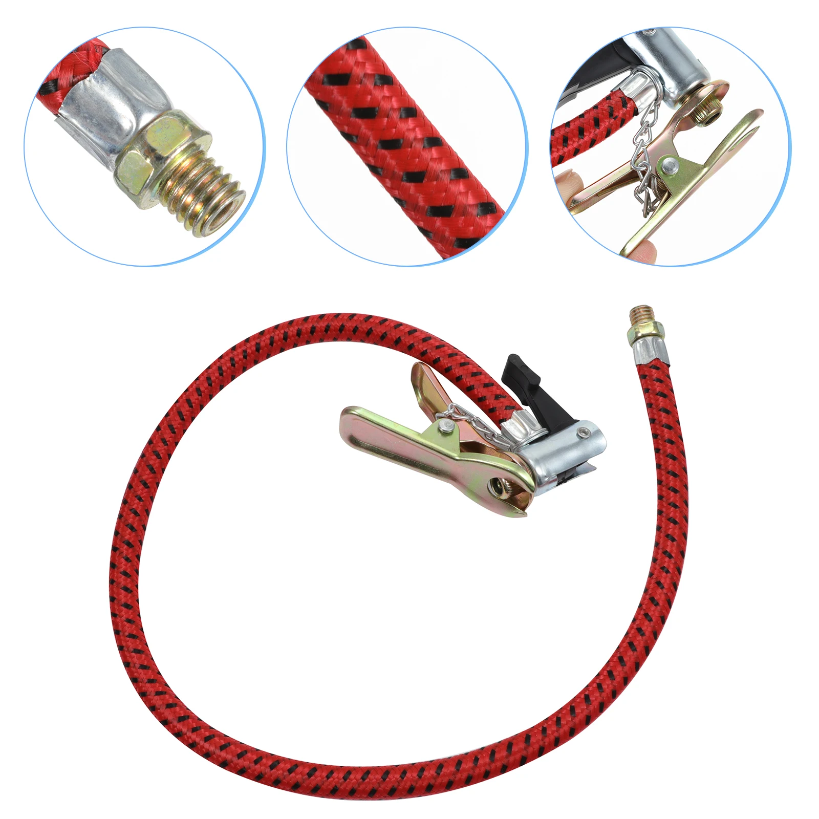 

2pcs Bicycle Pump Extension Bike Tire Hose Inflator Connector Air Adapter Scooter Motorcycle Riding Accessories