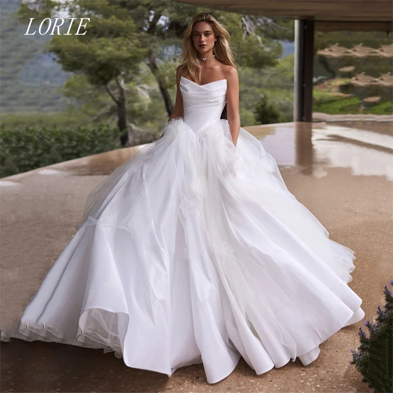 

LORIE Luxury A-line Off Shoulder vestidos de novia Lightweight Wedding Dress Bridal Gowns Applique Wedding Gown Customized 2026